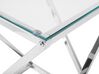 Glass Top Side Table Silver BEVERLY_733138