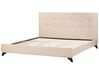Béžová čalúnená posteľ 180 x 200 cm AMBASSADOR_708250