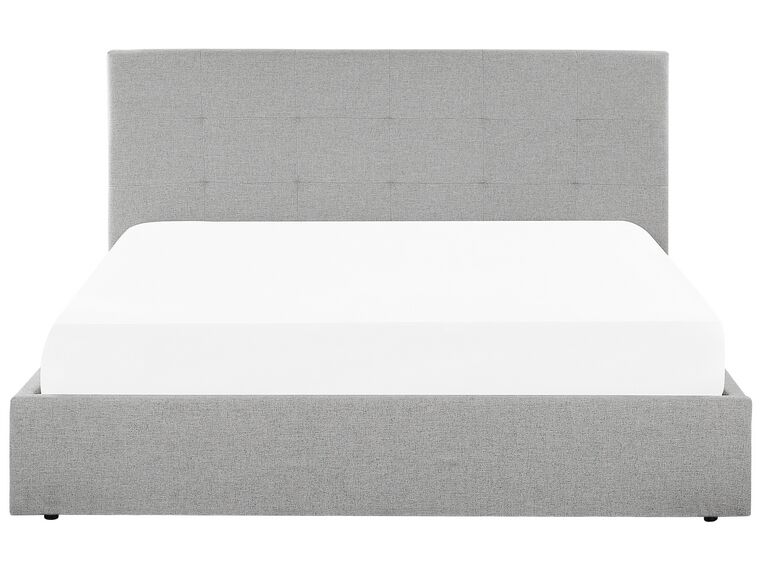 Fabric EU Super King Size Ottoman Bed Grey LORIENT Beliani.co.uk