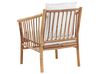 4 Seater Bamboo Wood Garden Sofa Set White MAGGIORE_835831