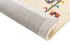 Tapis gabbeh en laine avec motif floral 80 x 150 cm beige HUSUNLU_855488
