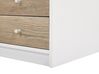 Schreibtisch heller Holzfarbton / weiß 140 x 60 cm 5 Schubladen HEBER_772884