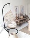 PE Rattan Hanging Chair with Stand Natural CASOLI_807418