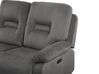 2 Seater Velvet LED Electric Recliner Sofa with USB Port Grey BERGEN_835205