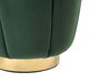 Pouf dunkelgrün Samtstoff ⌀ 43 cm IRVING_766801