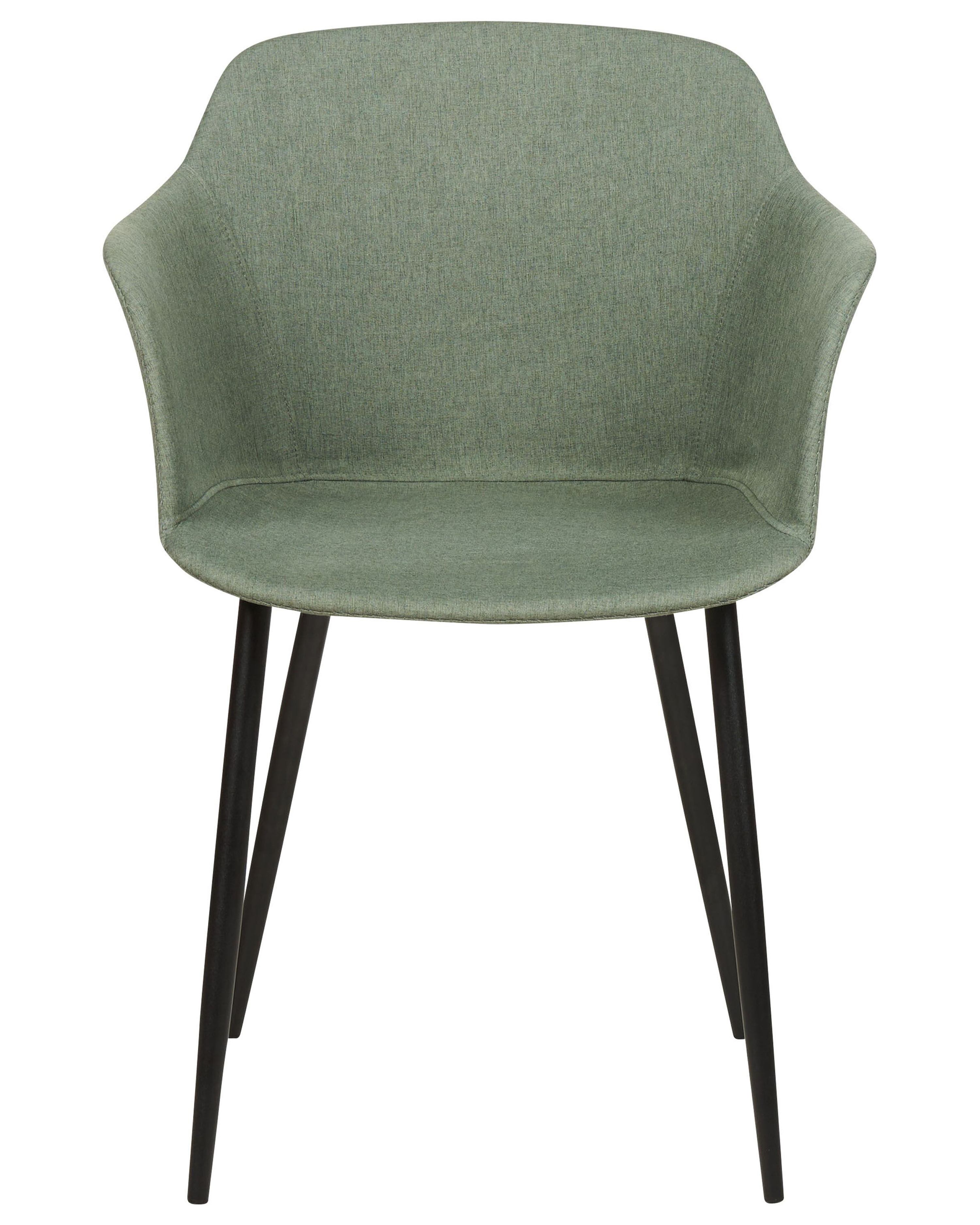 Set of 2 Fabric Dining Chairs Dark Green ELIM_883823