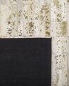 Cowhide Area Rug 140 x 200 cm Gold and Beige TOKUL_787209