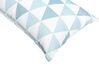 Set of 2 Outdoor Cushions Triangle Pattern 40 x 70 cm Blue and White TRIFOS_873394