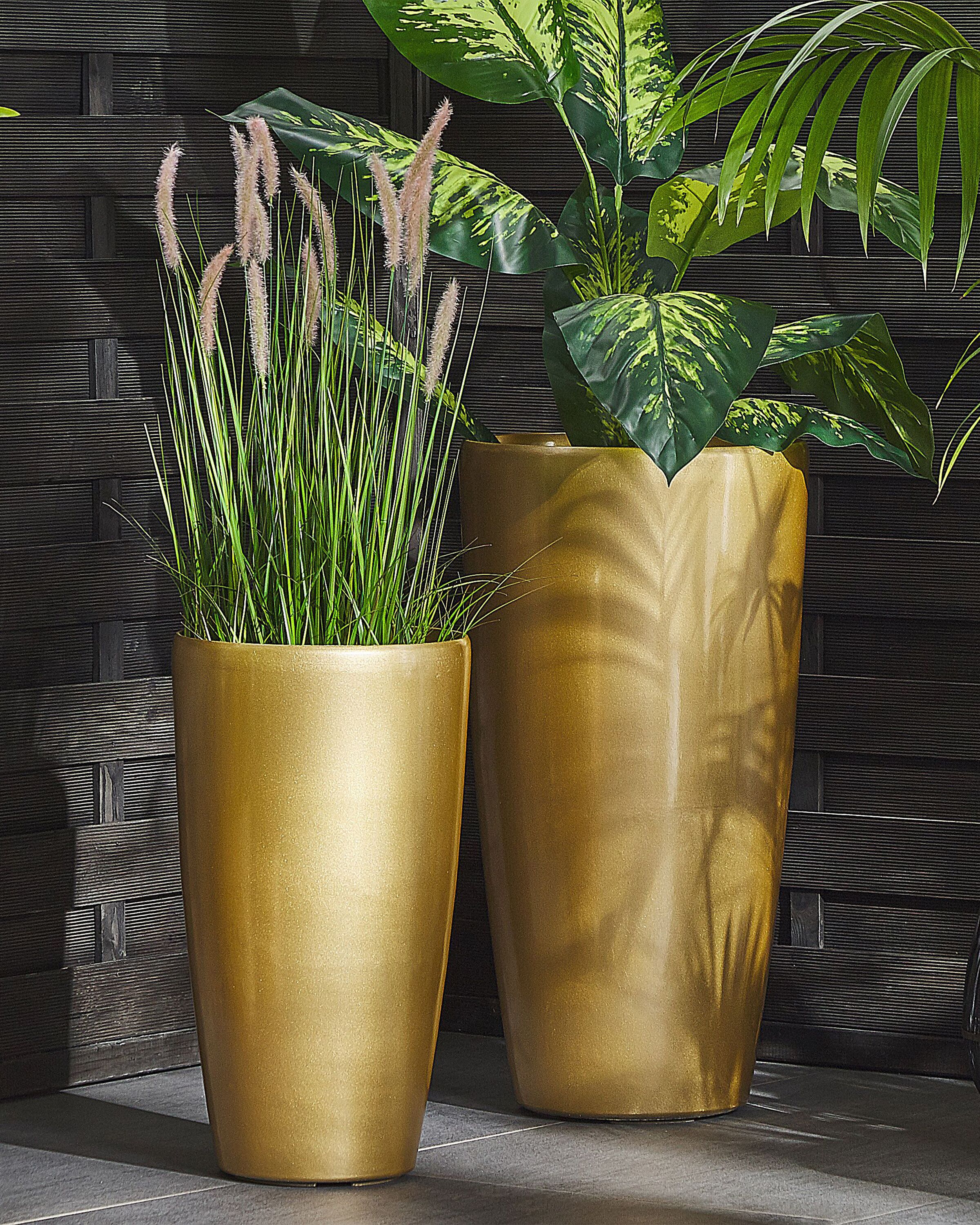 Vaso para plantas ? 32 cm dourado TSERIA