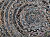 Okrúhly jutový koberec ⌀ 120 cm modrá/béžová MASLAK_756599