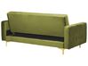3 Seater Velvet Sofa Bed Green ABERDEEN_882204