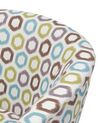 Fabric Tub Chair Geometric Pattern ODENZEN_689861