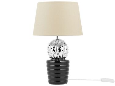 Table Lamp Silver and Black VELISE
