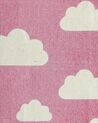 Tæppe 60 x 90 cm sky print lyserød bomuld GWALIJAAR_790767