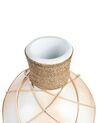 Vaso decorativo terracotta beige e bianco 62 cm ROKAN_849549