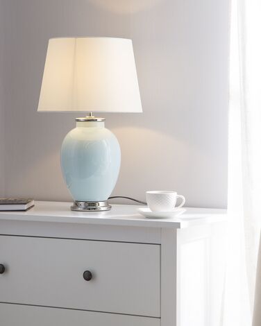 Ceramic Table Lamp Blue BRENTA