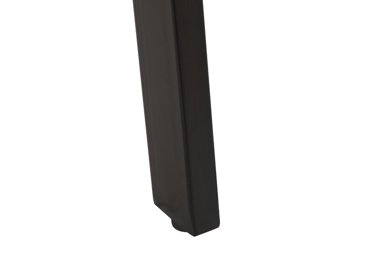 Eettafel uitschuifbaar MDF lichtbruin/zwart 140 / 180 x 90 cm HARLOW