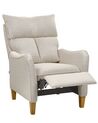 Fabric Recliner Chair Beige ROYSTON_884477