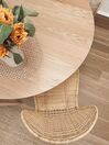 Round Dining Table ⌀ 120 cm Light Wood with White JACKSONVILLE_812975