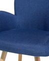 Set of 2 Fabric Dining Chairs Navy Blue BROOKVILLE_696231