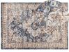 Teppich beige / blau 160 x 230 cm orientalisches Muster Kurzflor DVIN_854300