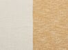 Couvre-lit en coton et acrylique 130 x 170 cm beige et orange SALME_834454