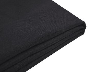 Capa em tecido preto 160 x 200 cm para cama FITOU