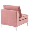 1 personers sofamodul lyserød velour EVJA_858720
