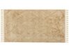 Teppich Baumwolle sandbeige 80 x 150 cm geometrisches Muster Kurzflor SANLIURFA_848842