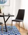Set of 2 Fabric Dining Chairs Black CLAYTON_693380
