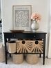 2 Drawer Console Table Black AVENUE_832377