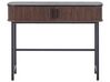 Console Table Dark Wood with Black JOSE_832910