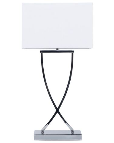 Lámpara de mesa de metal blanco/plateado 62 cm YASUNI