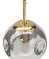 3 Light Glass Pendant Lamp Transparent and Brass RALFES_868526