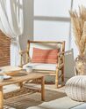 4 Seater Bamboo Wood Garden Sofa Set White RICCIONE_868355