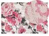 Cotton Area Rug Floral Motif 140 x 200 cm Pink EJAZ_854058