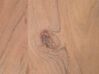 	Mesa de comedor de madera de acacia clara/negro 200 x 95 cm HEBY_750349