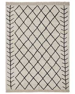Matto puuvilla beige/musta 160 x 230 cm BOZKIR Matto puuvilla beige/musta 160 x 230 cm BOZKIR