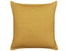 2 lniane poduszki dekoracyjne 45 x 45 cm żółte SAGINA_838501
