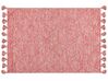 Tappeto cotone rosso e bianco 160 x 230 cm NIDGE_847809