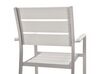 Zahradní židle ze syntetického dřeva bílá VERNIO_785294