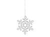 Zestaw 3 dekoracji ogrodowych wiszący LED śnieżynki 30/39/50 cm srebrny LOHELA_813188