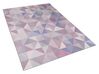 Teppich blau-grau 140 x 200 cm geometrisches Muster Kurzflor KARTEPE_715484