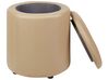 Pouf contenitore in ecopelle beige MARYLAND_891986