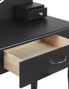 3 Drawer Dressing Table with Oval Mirror and Stool Black ASTRE_823904