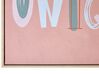 Leinwandbild beschriftet rosa 63 x 63 cm TAURISANO_891178