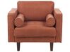 Conjunto de sofás 6 lugares em tecido castanho dourado NURMO_896301