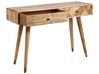 Konzolový stolík z mangového dreva s 2 zásuvkami svetlé drevo GLENTANA_892036