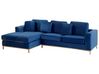 3-seters sofa fløyel blå OSLO_747236