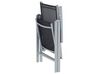 Conjunto de jardim preto em alumínio cinzento com 6 cadeiras CATANIA_425082
